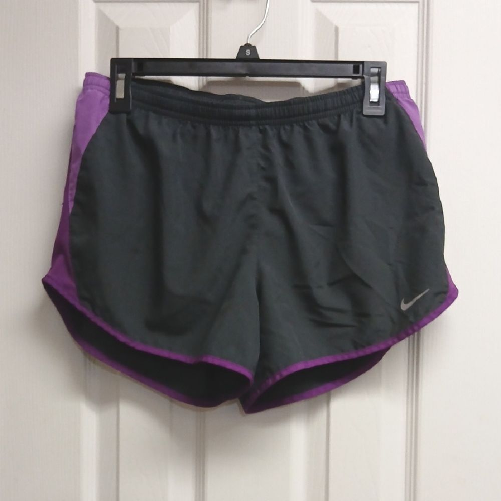 Nike Women's Black and Purple Shorts Size M, Athletic Running Shorts